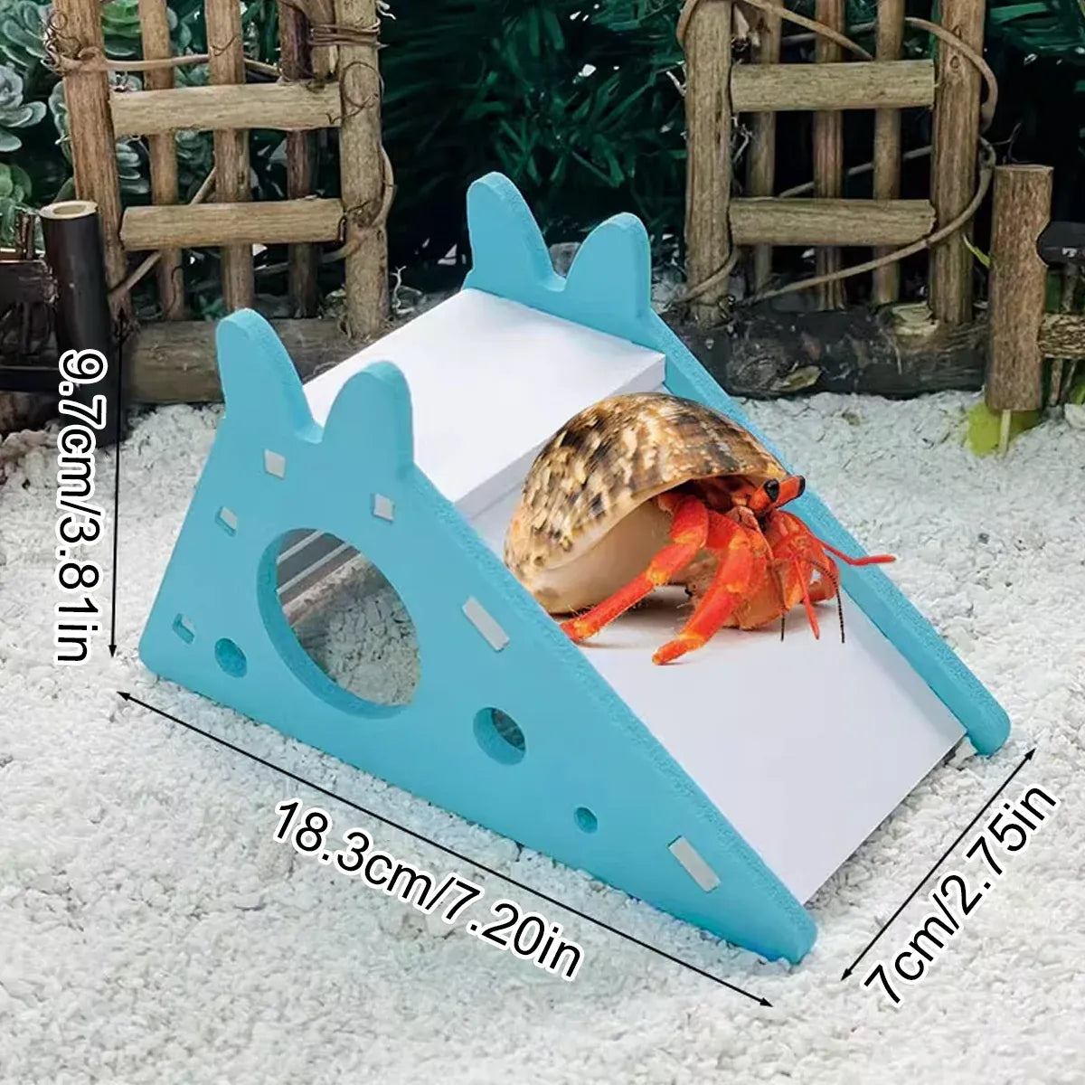 Hamster Hideaway House with Slide - Blue