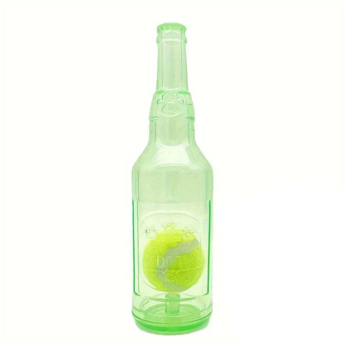 Wine Bottle-Shaped Tennis Ball Dog Toy – Green, Large – supplier product photograph 1 of 15