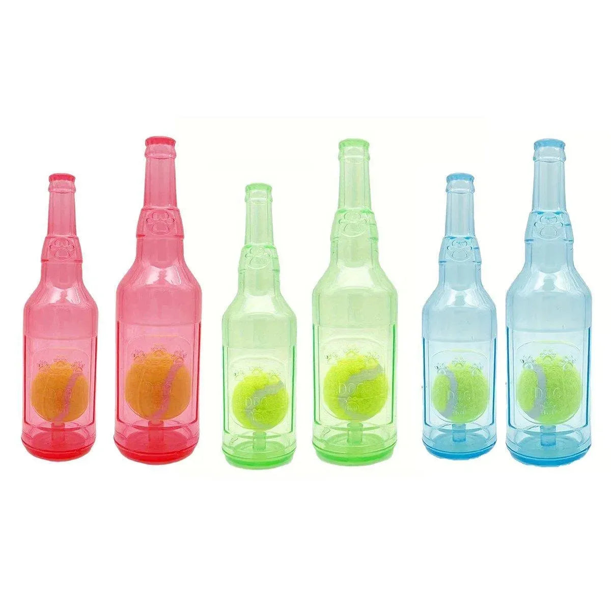 Wine Bottle-Shaped Tennis Ball Dog Toy – Green, Large – supplier product photograph 3 of 15