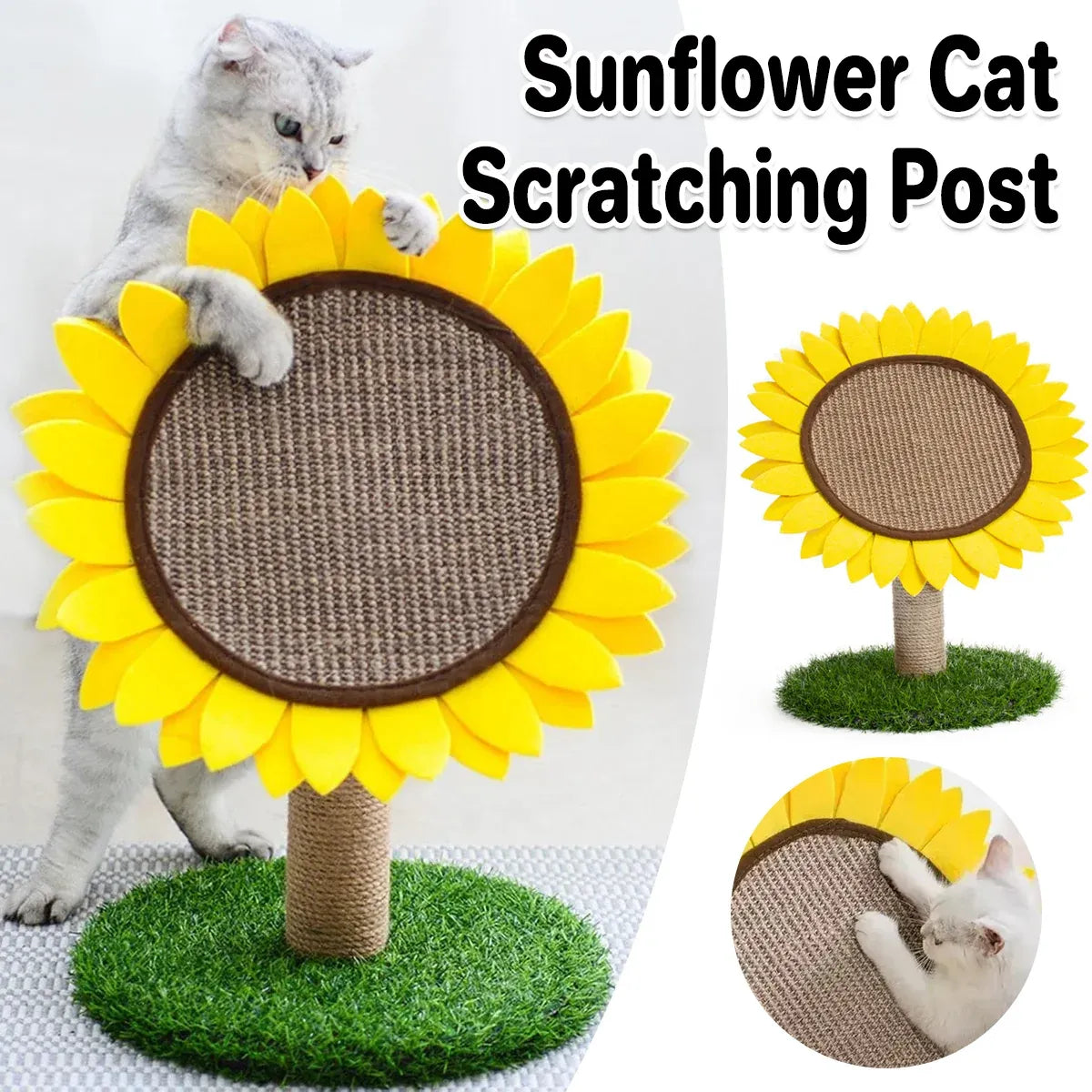 Sunflower Cat Scratching Post with Sisal Column - product photo 1 of 15