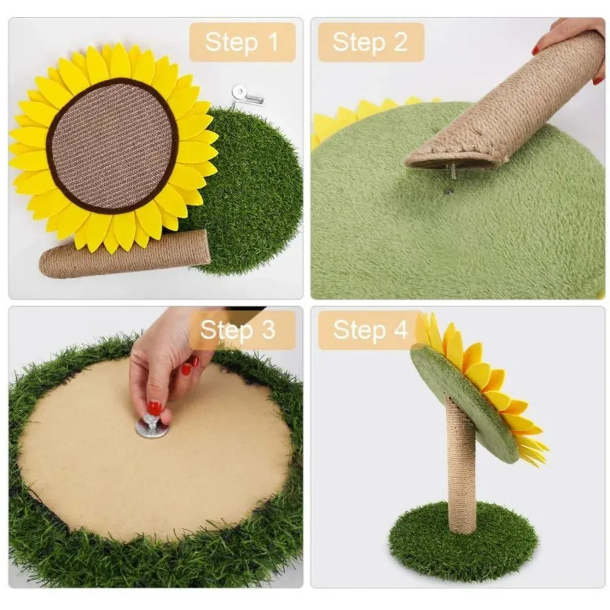 Sunflower Cat Scratching Post with Sisal Column - product photo 5 of 15