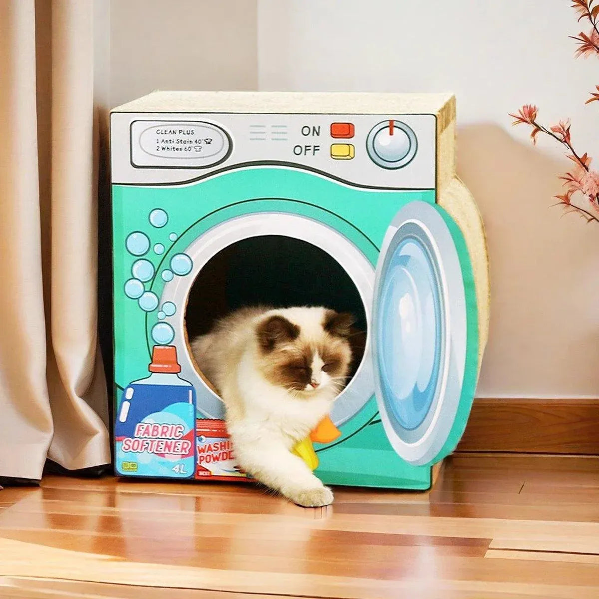 Two-Level Cardboard Cat House & Scratcher - 43 × 30 × 44 cm - product photo 5 of 13