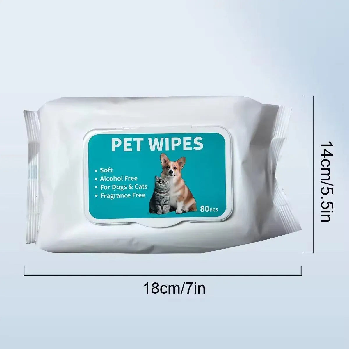 Gentle Pet Ear Cleaning Wipes for Cats & Dogs