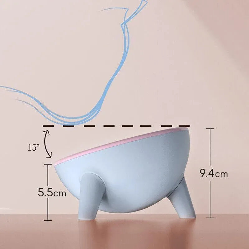 15° Tilted Raised Pet Feeding Bowl - Moff Green, 350 mL