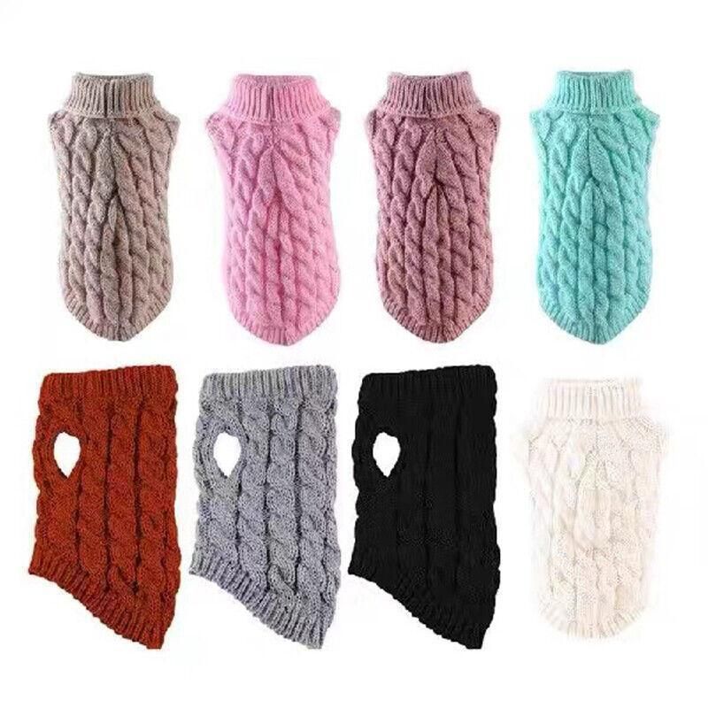 Knitted Dog Sweater - Large, Black