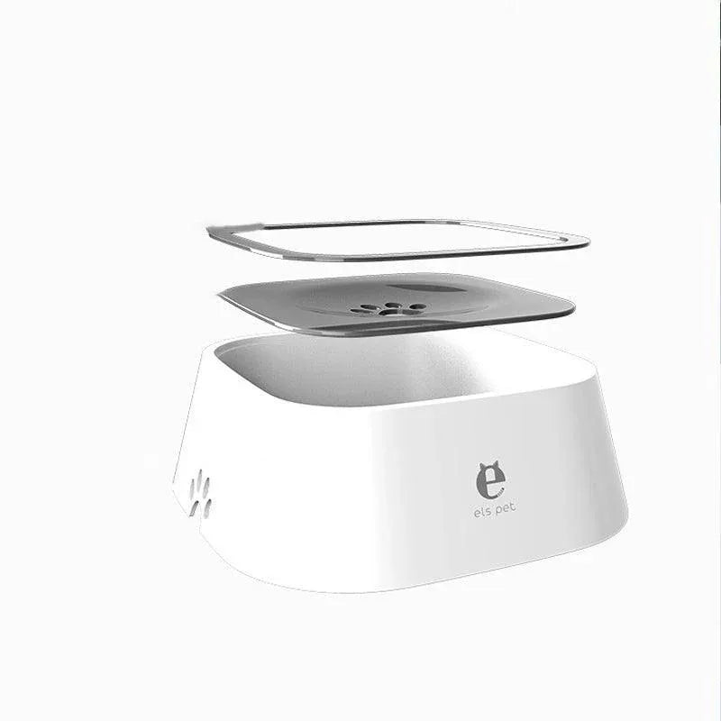 Floating Disc No-Spill Pet Water Bowl - 1.5 L, White