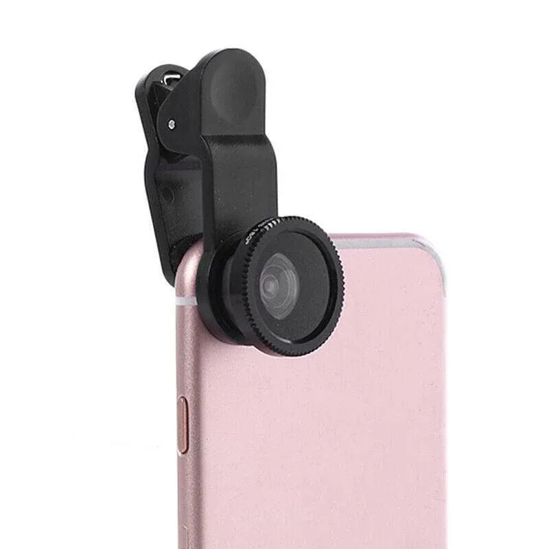 Wide Angle Macro Fisheye Phone Camera Lens Kit For Iphone Samsung Black — product image 11