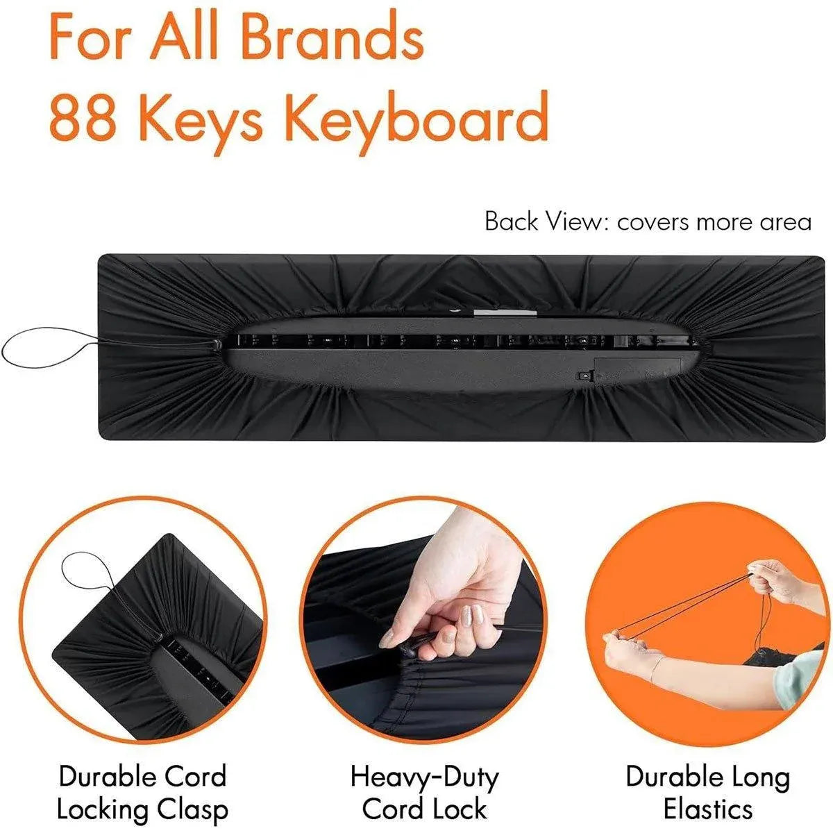 88 Key Stretchable Piano Keyboard Dust Cover Protector for Electronic Keyboard — product image 5