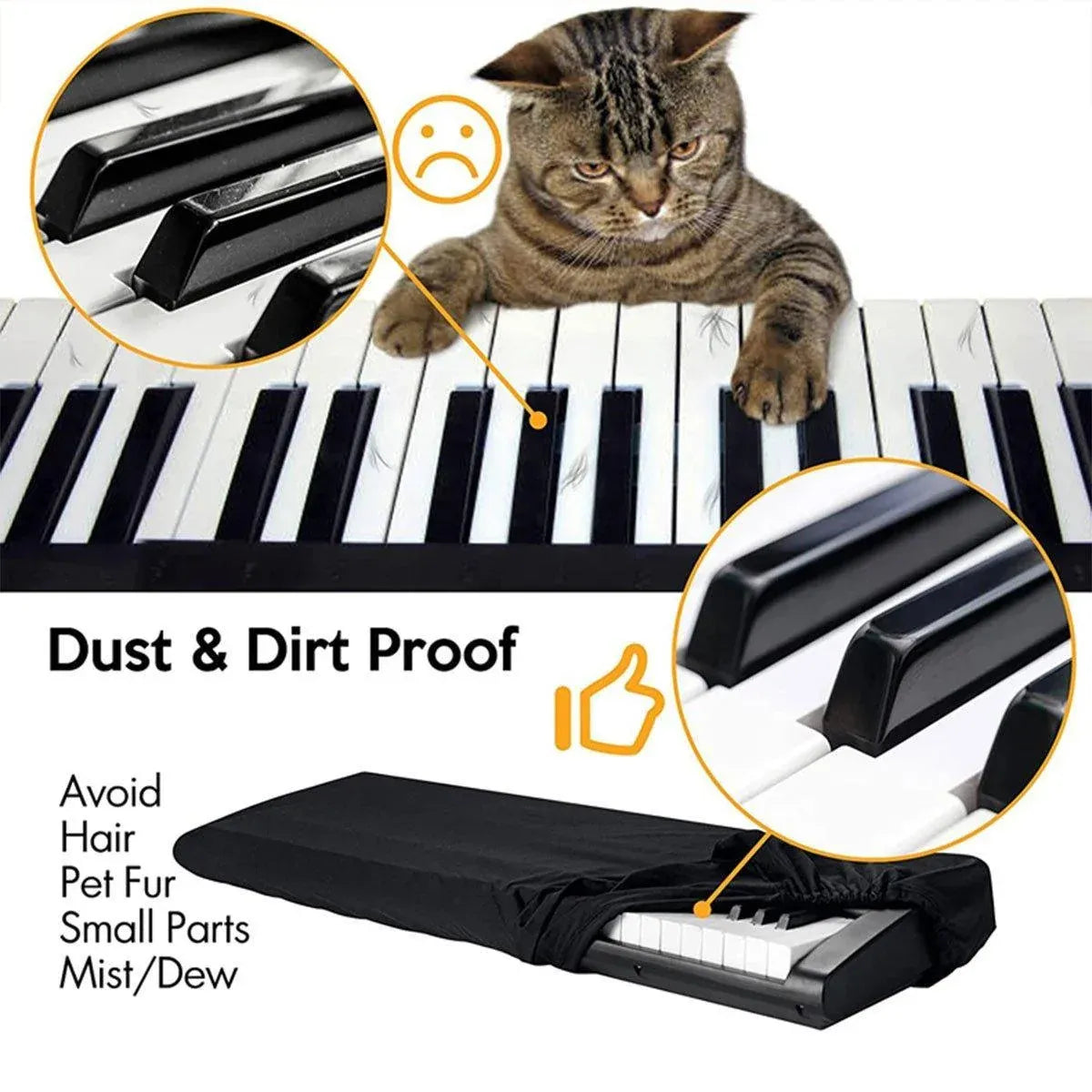 88 Key Stretchable Piano Keyboard Dust Cover Protector for Electronic Keyboard — product image 12
