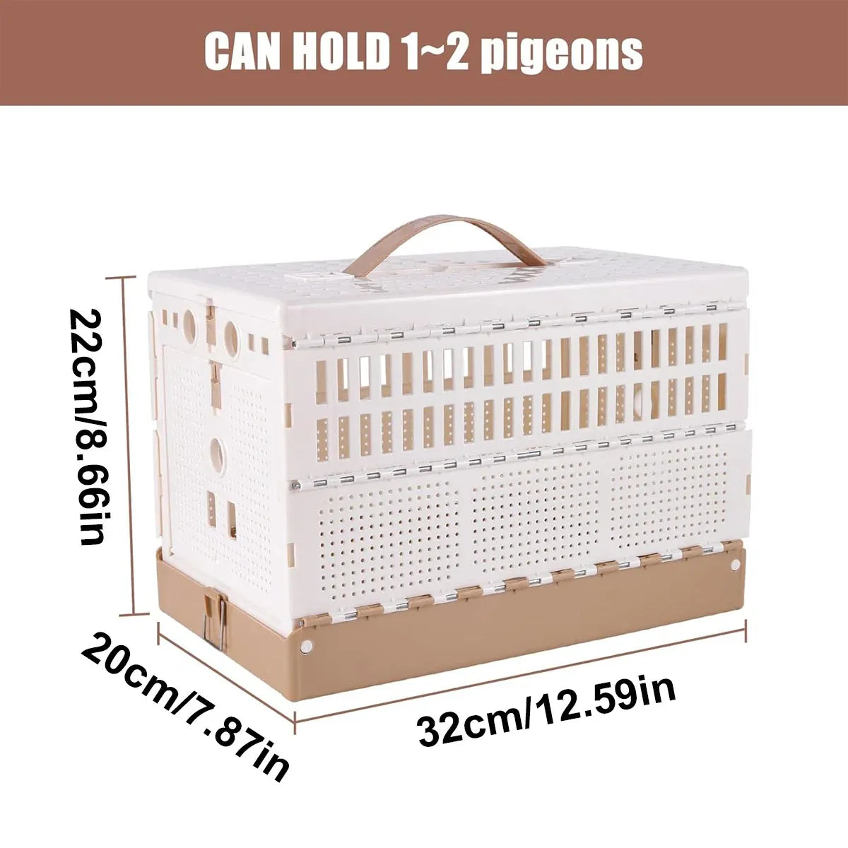 Foldable ABS Plastic Pigeon Training & Transport Crate – 32 × 20 × 22 cm – product image 3 of 13