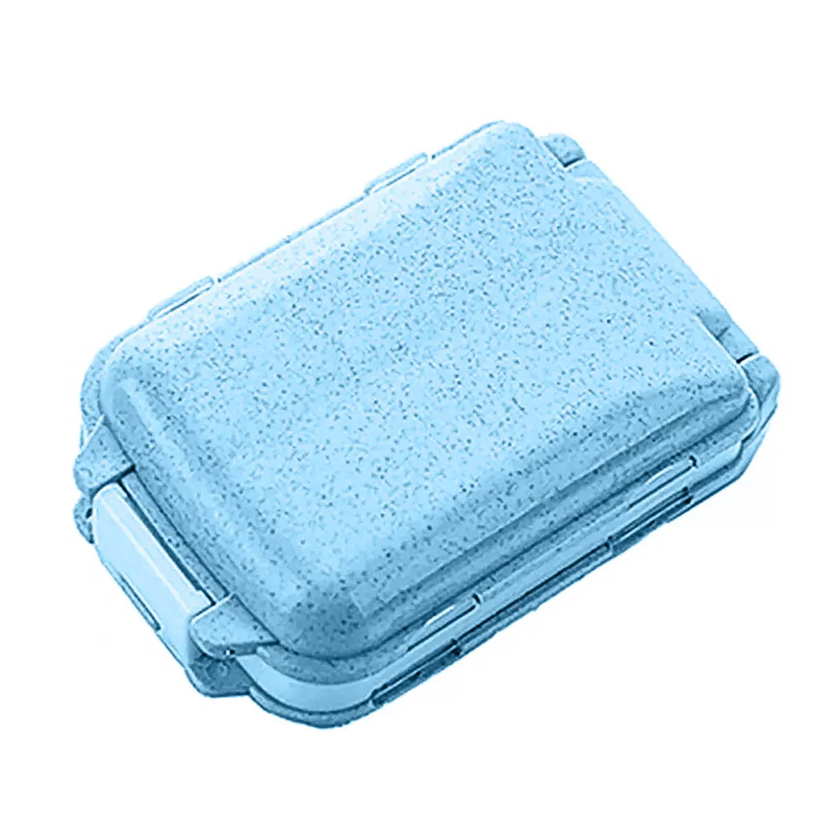 8-Compartment Folding Travel Pill Organiser – Blue