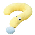 Curved Plush Dog & Cat Cuddle Pillow - Yellow, 62 × 39 cm