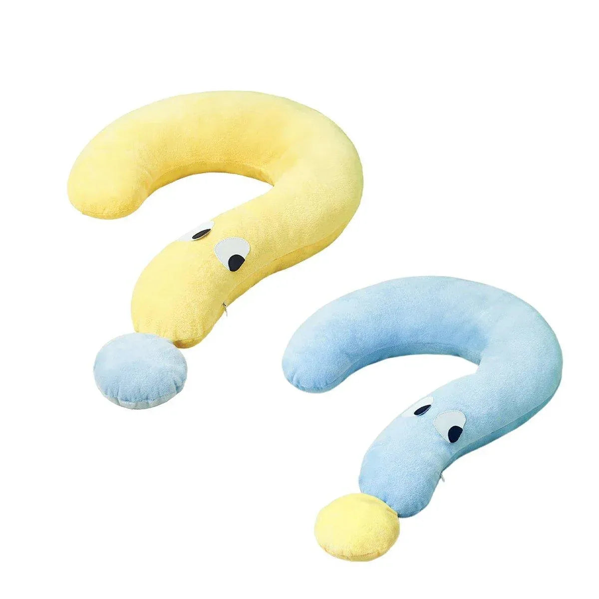 Curved Plush Dog & Cat Cuddle Pillow - Yellow, 62 × 39 cm