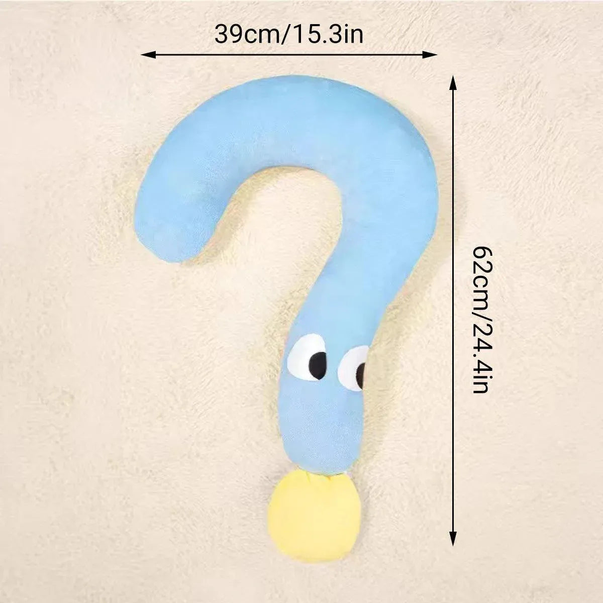 Curved Plush Dog & Cat Cuddle Pillow - Yellow, 62 × 39 cm