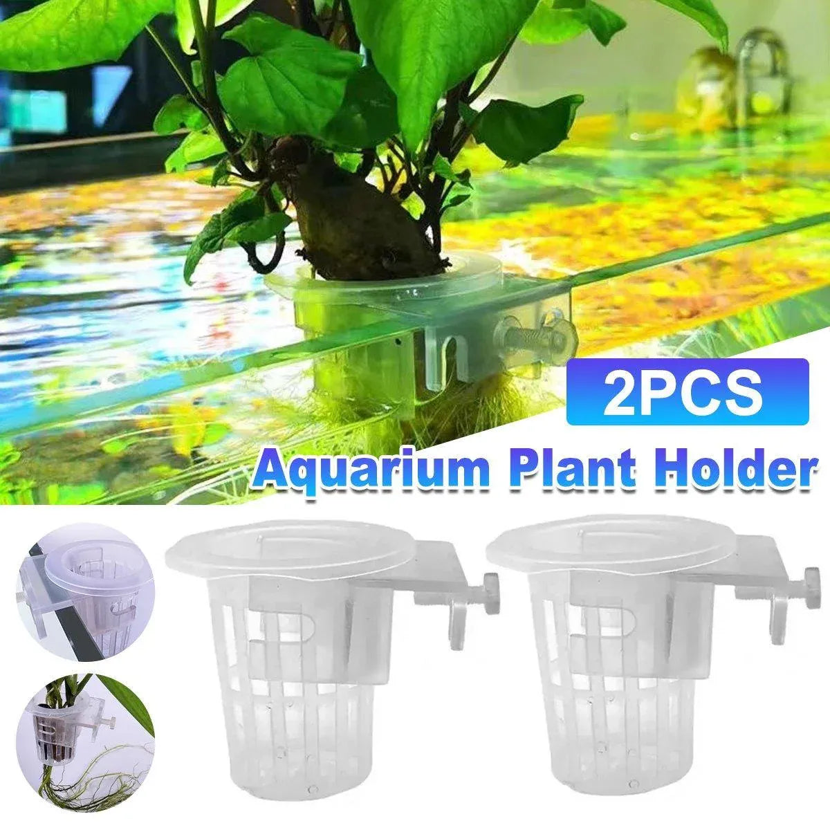 Adjustable Wall-Mounted Aquarium Plant Holder Cup - product photo 1 of 14