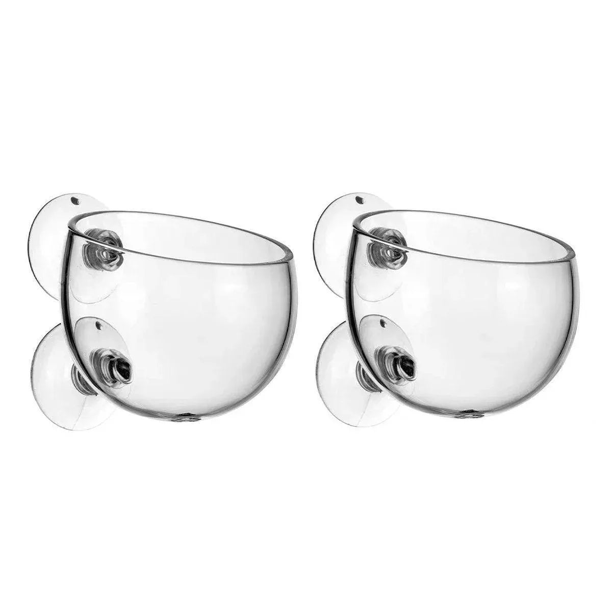 Glass Aquarium Plant Holders with Suction Cups, 2-Pack