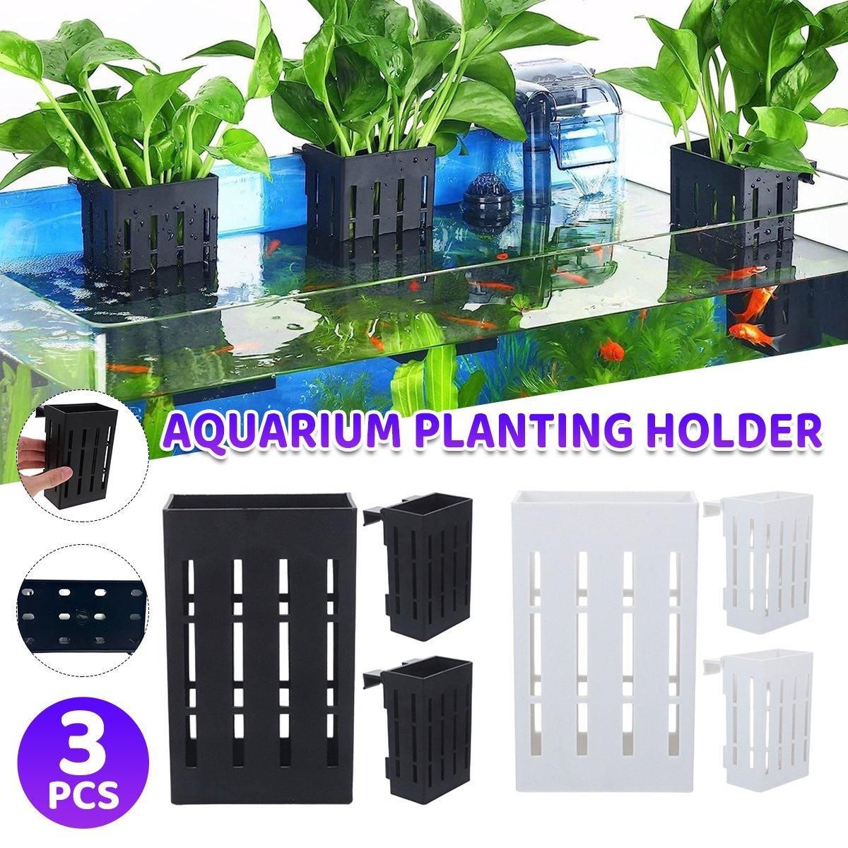 3-Pack Aquarium Hydroponic Plant Holder Baskets – White - product image 2 of 13