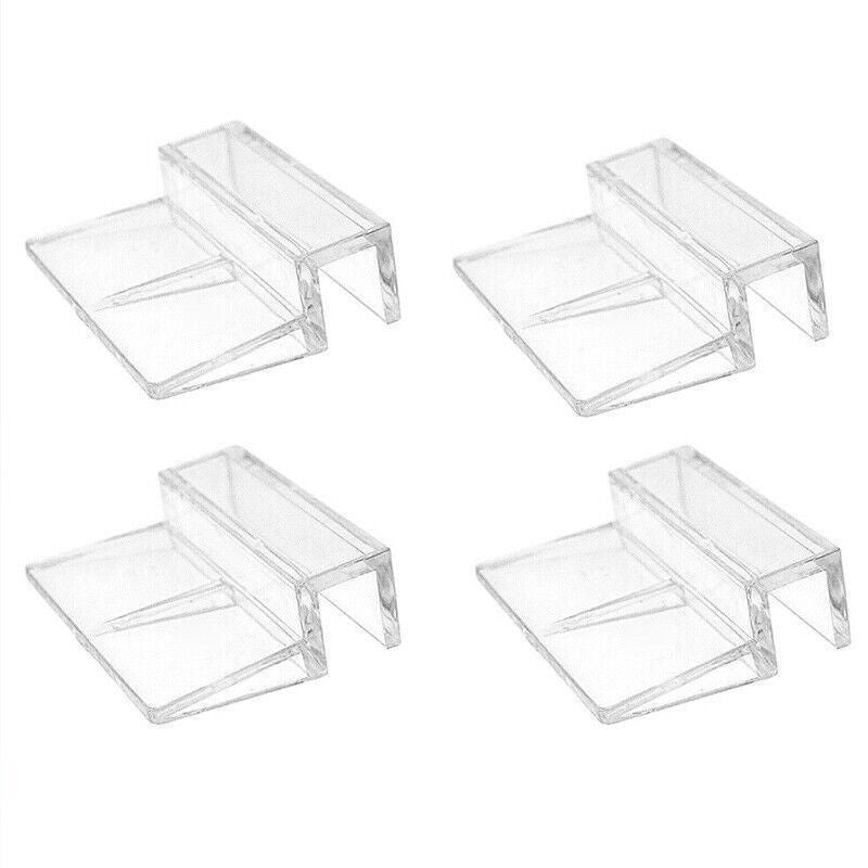Acrylic Aquarium Glass Lid Support Clips, 4-Pack - 10 mm