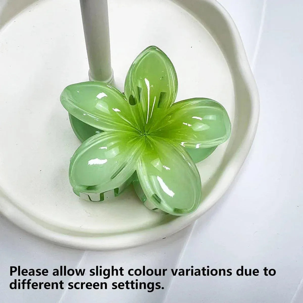 12-Piece Assorted Colour Frangipani Hair Clip Set — product photo 8 of 15
