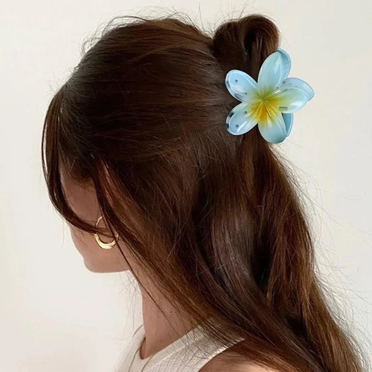 12-Piece Assorted Colour Frangipani Hair Clip Set — product photo 11 of 15