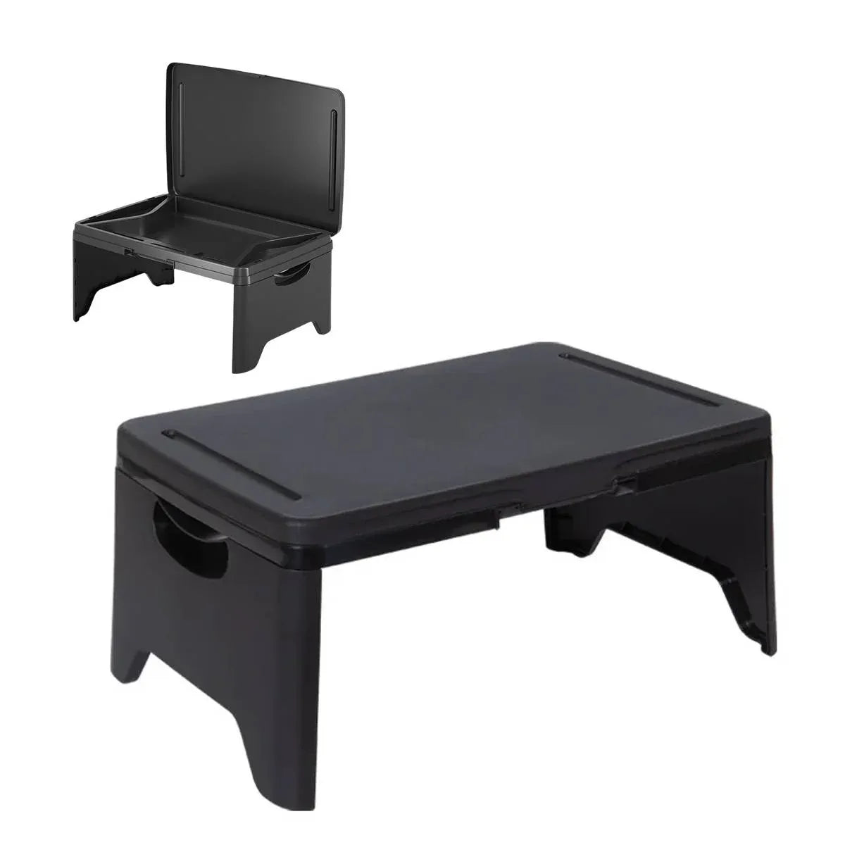 Portable Multifunctional Folding Table Lap Desk Lightweight Home Bedroom Use - Black