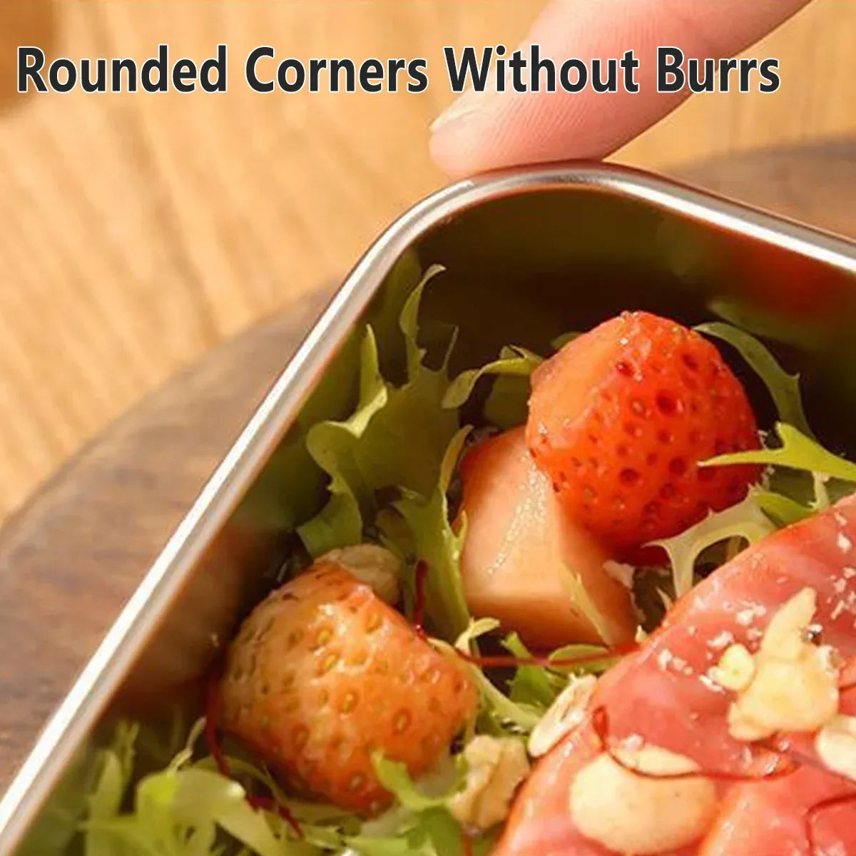 6pcs Stainless Steel Food Container Set Sealed Lid Fruit Vegetable Storage Box — product photo 5