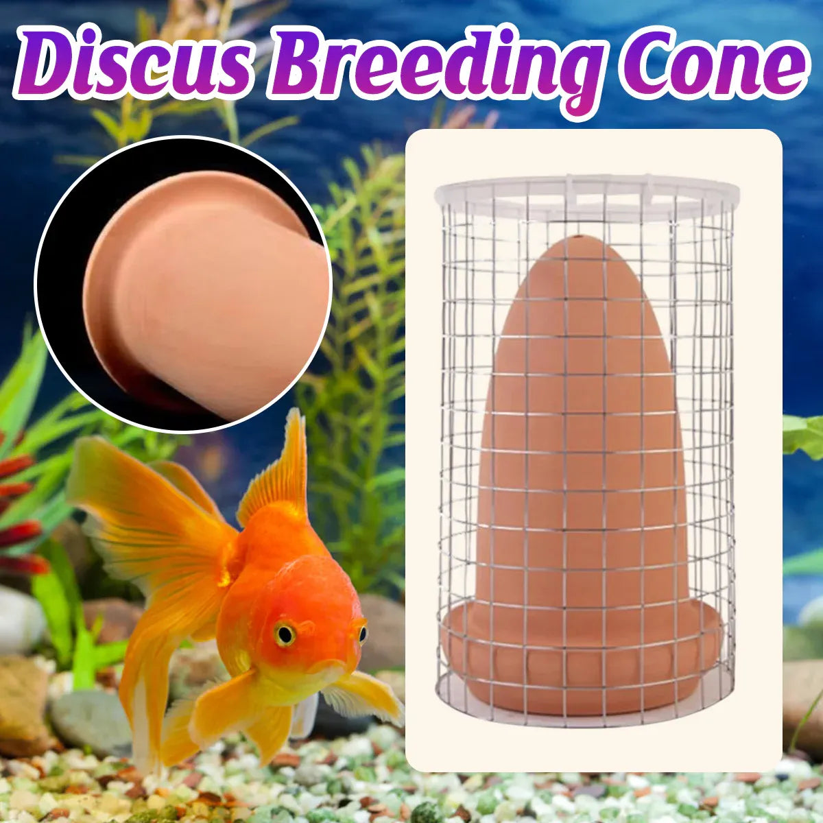 Aquarium Fish Spawning Cone & Protective Breeding Cage - product image 1 of 13