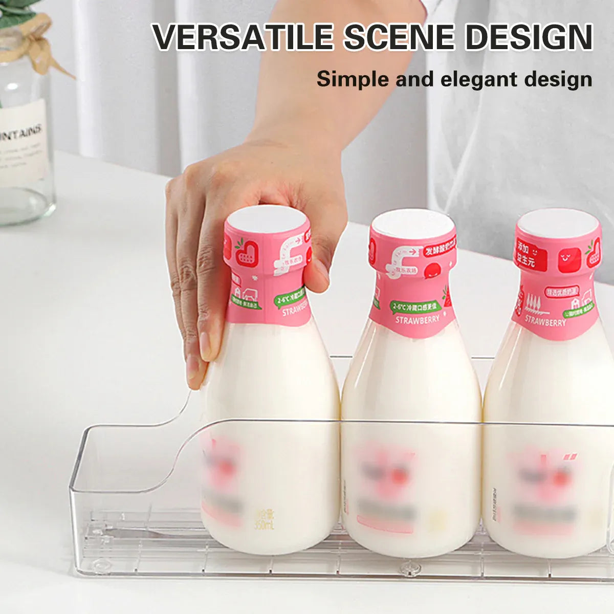 Fridge Drink Organizer Auto Push Forward Dispenser Adjustable for Cans Bottles — product image 7