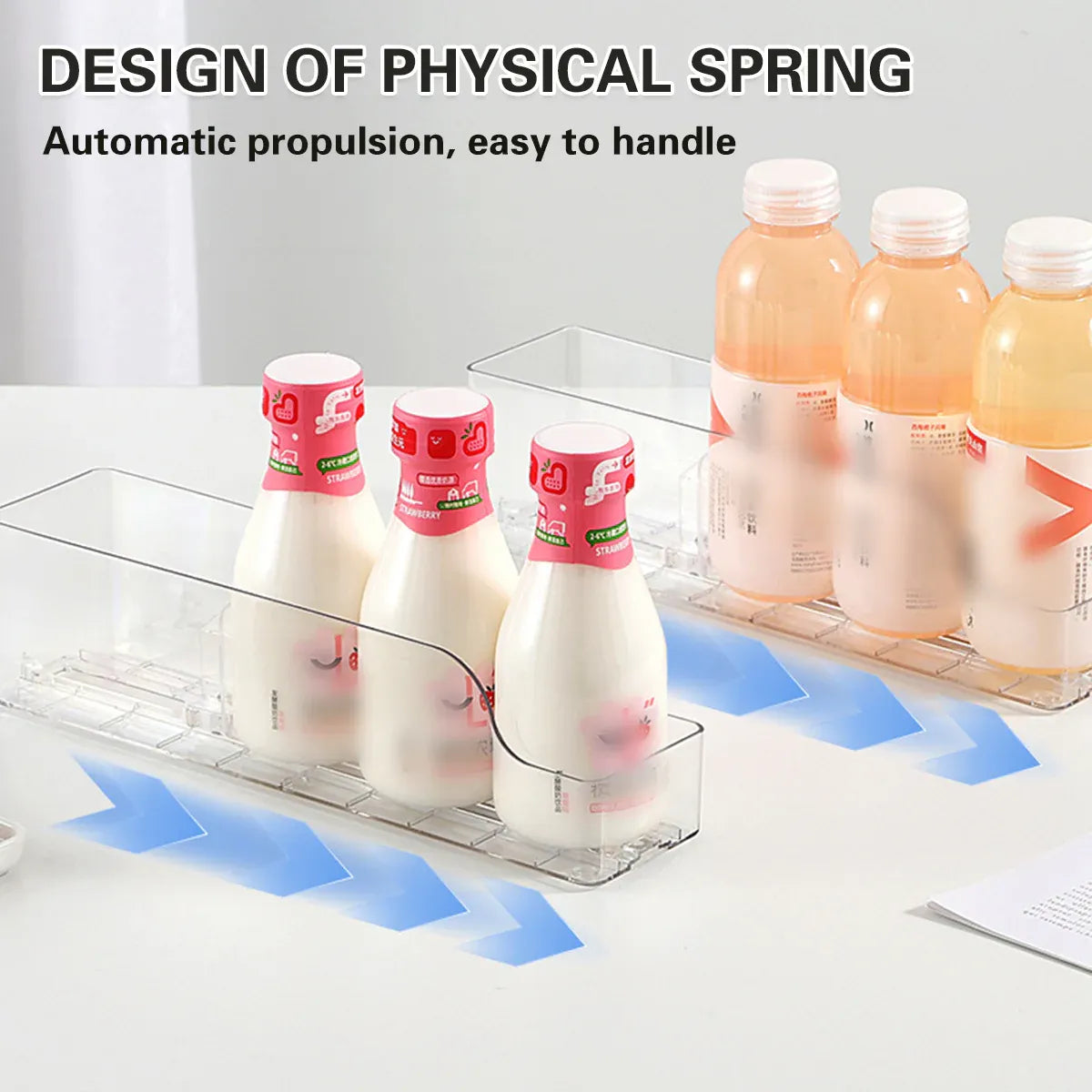 Fridge Drink Organizer Auto Push Forward Dispenser Adjustable for Cans Bottles — product image 8