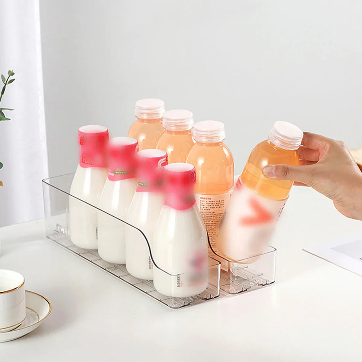 Fridge Drink Organizer Auto Push Forward Dispenser Adjustable for Cans Bottles — product image 10