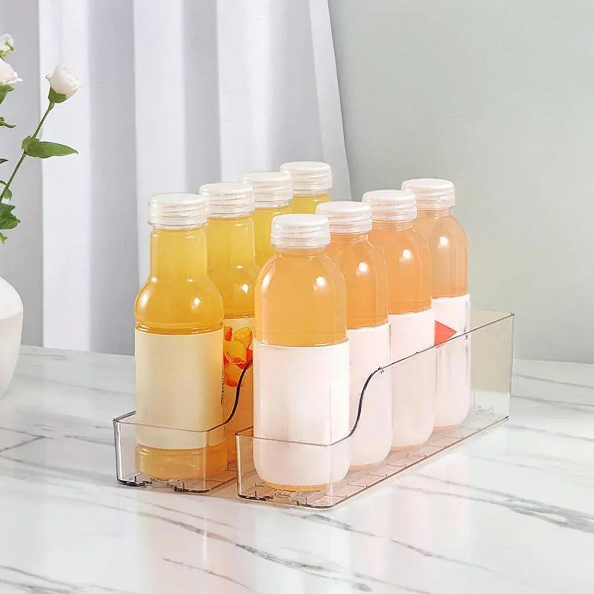 Fridge Drink Organizer Auto Push Forward Dispenser Adjustable for Cans Bottles — product image 14