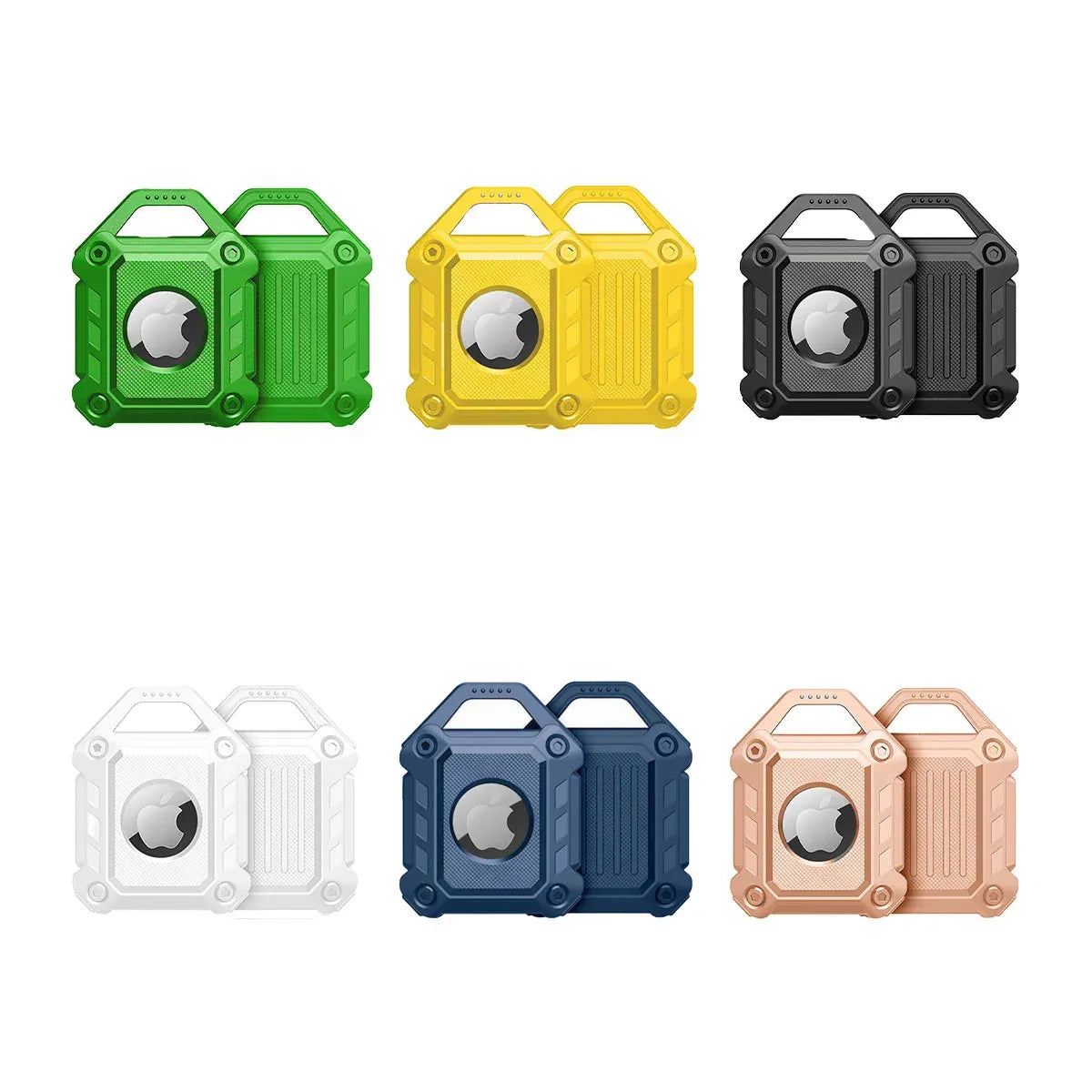Waterproof Apple AirTag Protective Case TPU Cover Air Tag Tracker Loop Holder - Green
