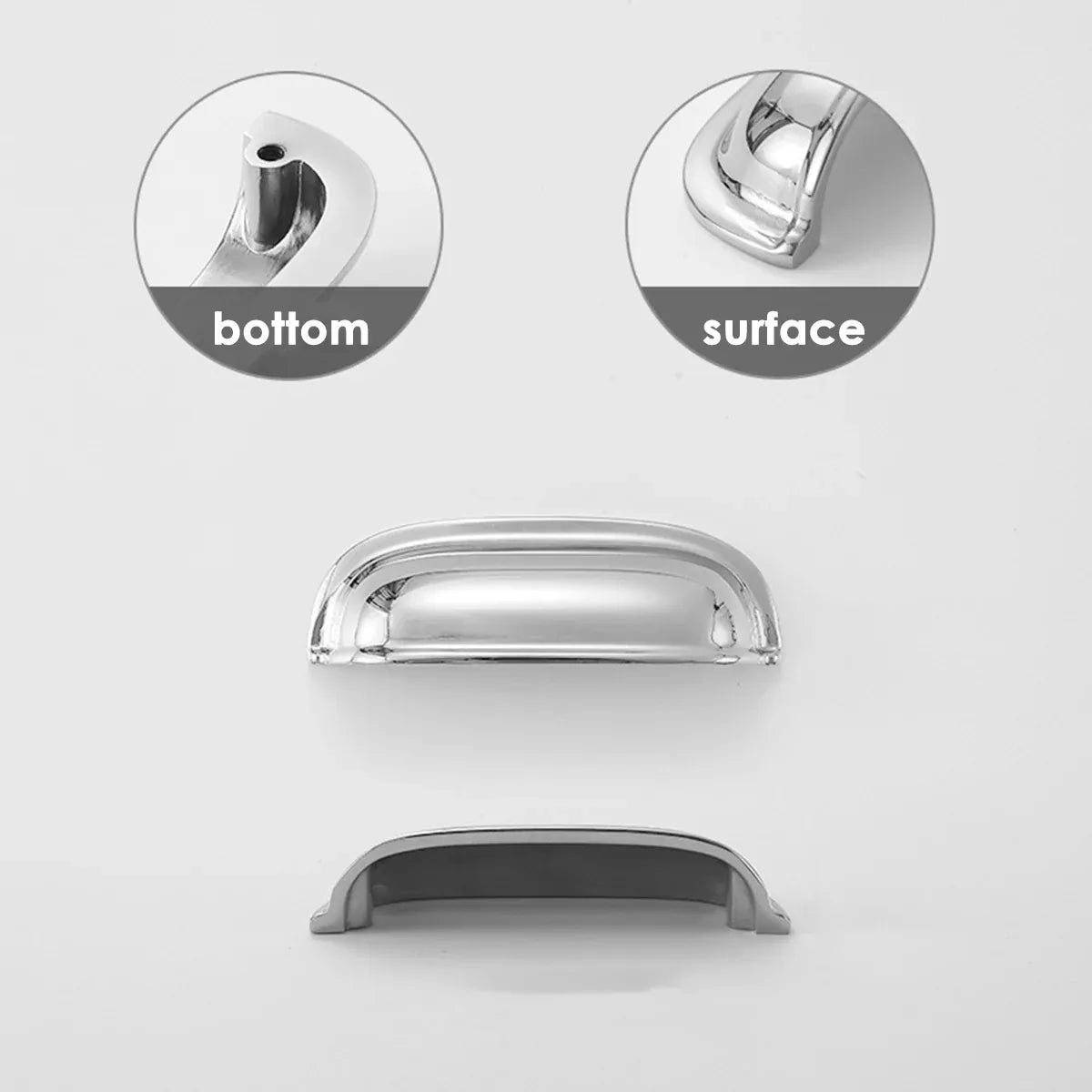 Vintage Cup Drawer Pull – Silver, 76 mm Fixing Centres — product image 7 of 15