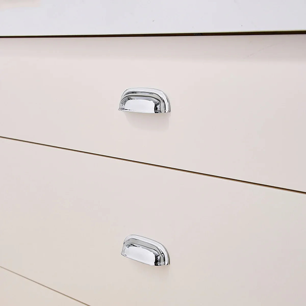 Vintage Cup Drawer Pull – Silver, 76 mm Fixing Centres — product image 12 of 15