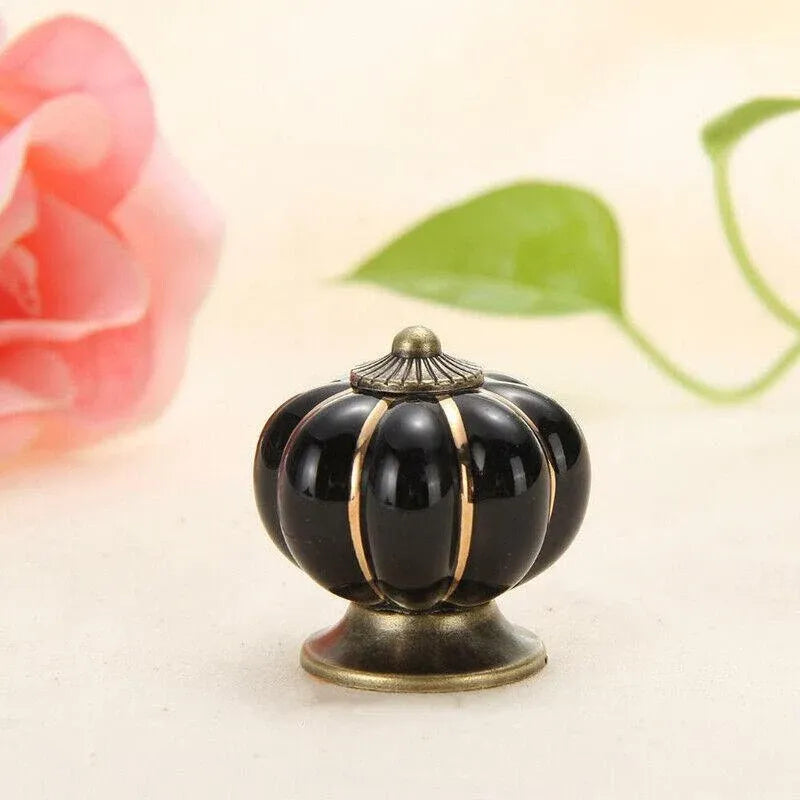 Vintage Pumpkin Ceramic Cabinet & Drawer Knob – Green — product image 12 of 13