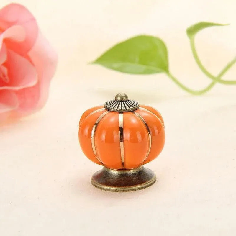 Vintage Pumpkin Ceramic Cabinet & Drawer Knob – Green — product image 13 of 13