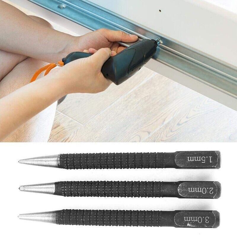 Nail Centre Punch Set 3PCS Round Head Wood Metal Super Impact Resistance — product photo 5