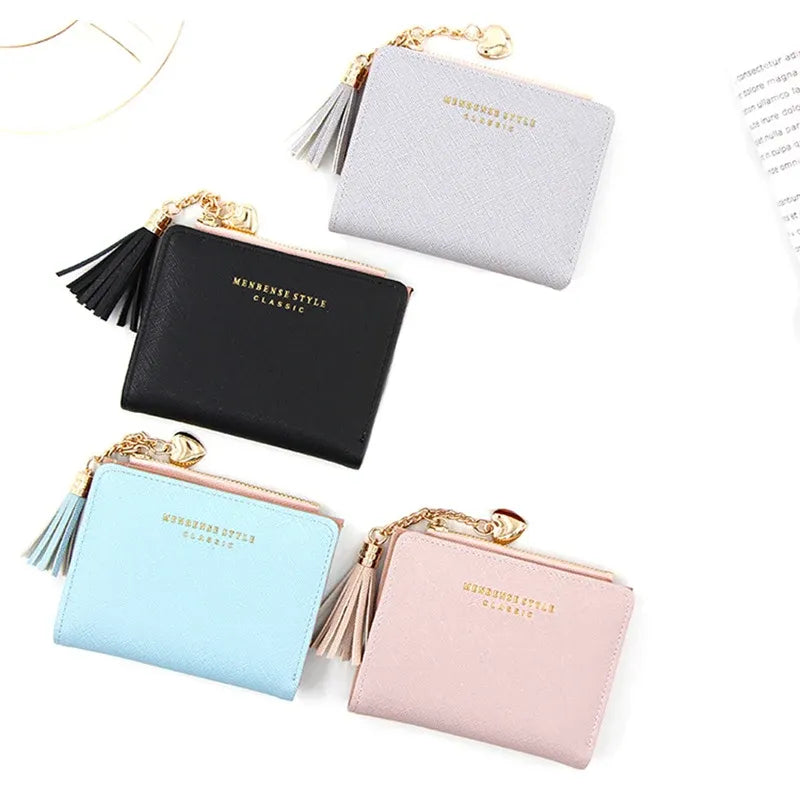 Women Wallet Short Small Coin Purse Ladies Folding Card Card Holder Leather Au