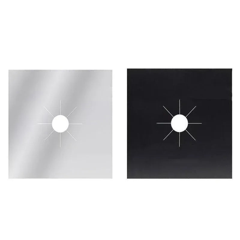Gas Stove Burner Covers Reusable Hob Protectors Non Stick Liner Pad 4 Pcs - 4 PCS Silver