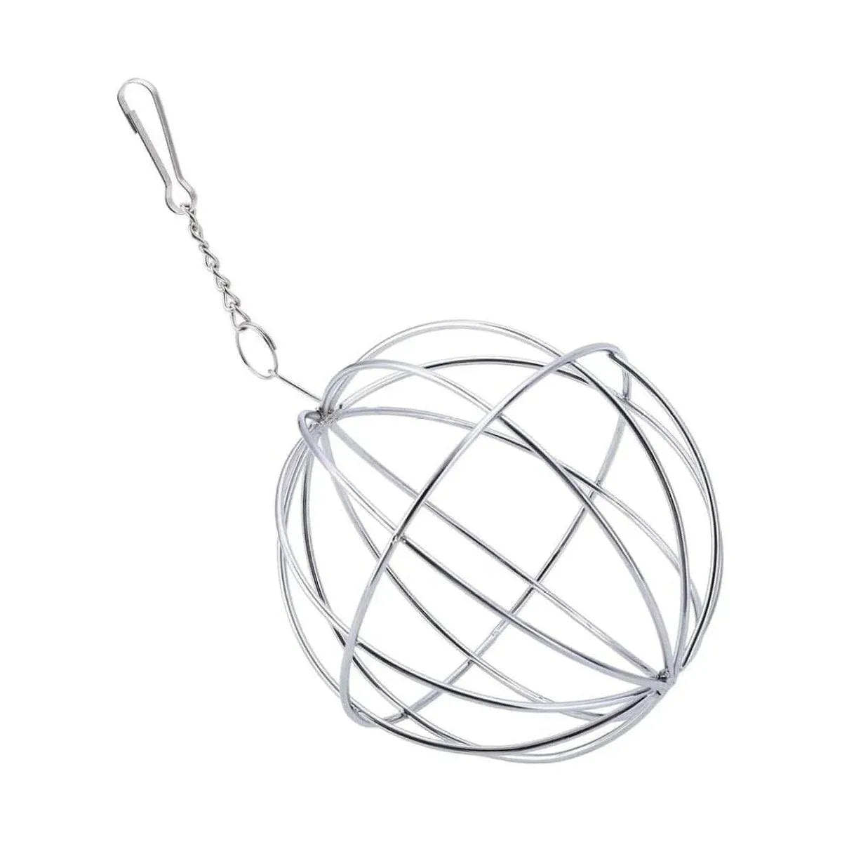 Hanging Stainless-Steel Small-Pet Hay Feeder Ball - 8 cm