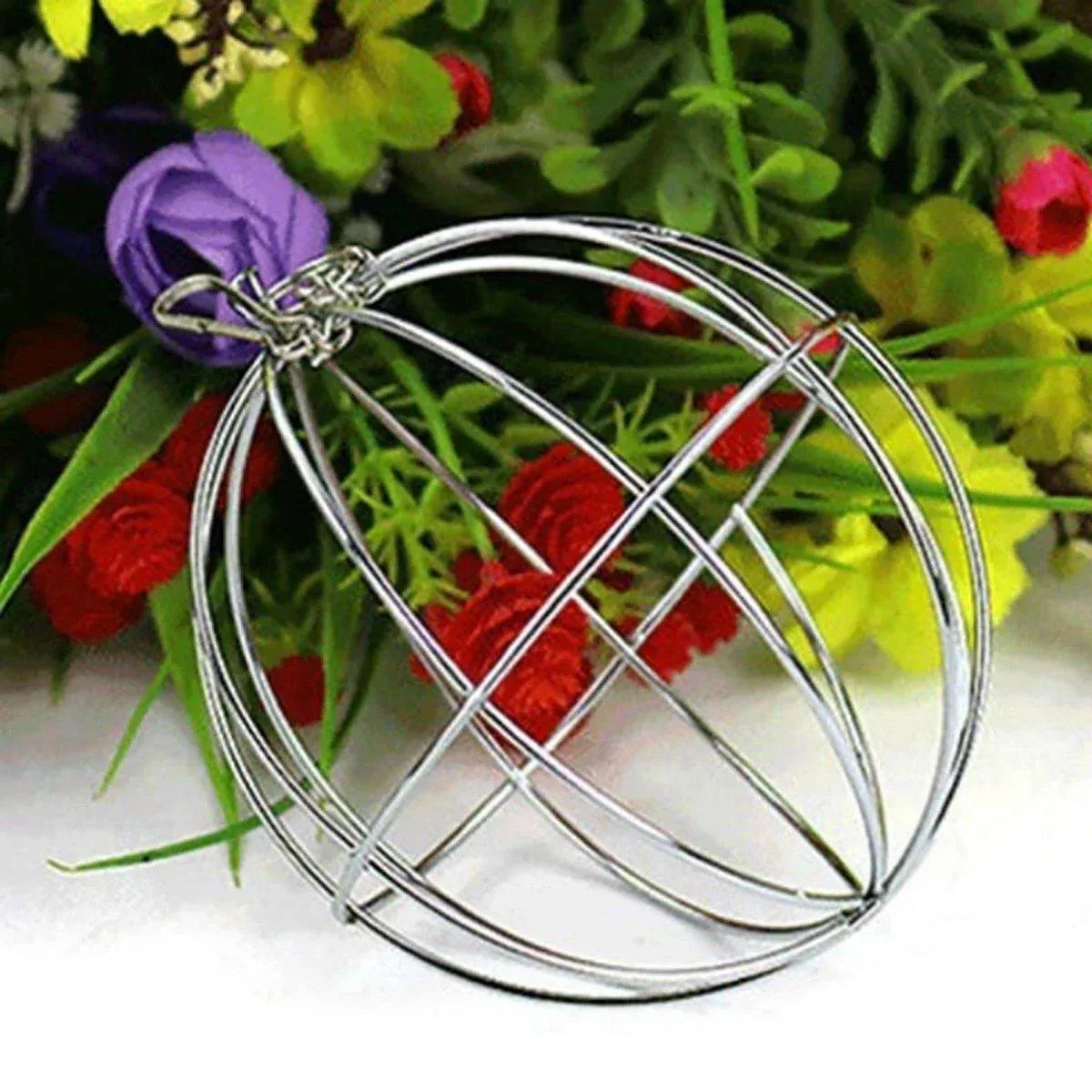 Hanging Stainless-Steel Small-Pet Hay Feeder Ball - 8 cm