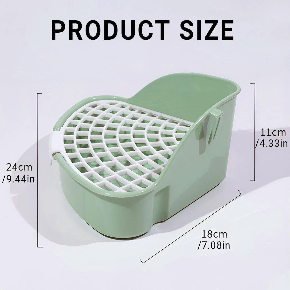 Small Animal Rabbit Toilet & Litter Tray - Green