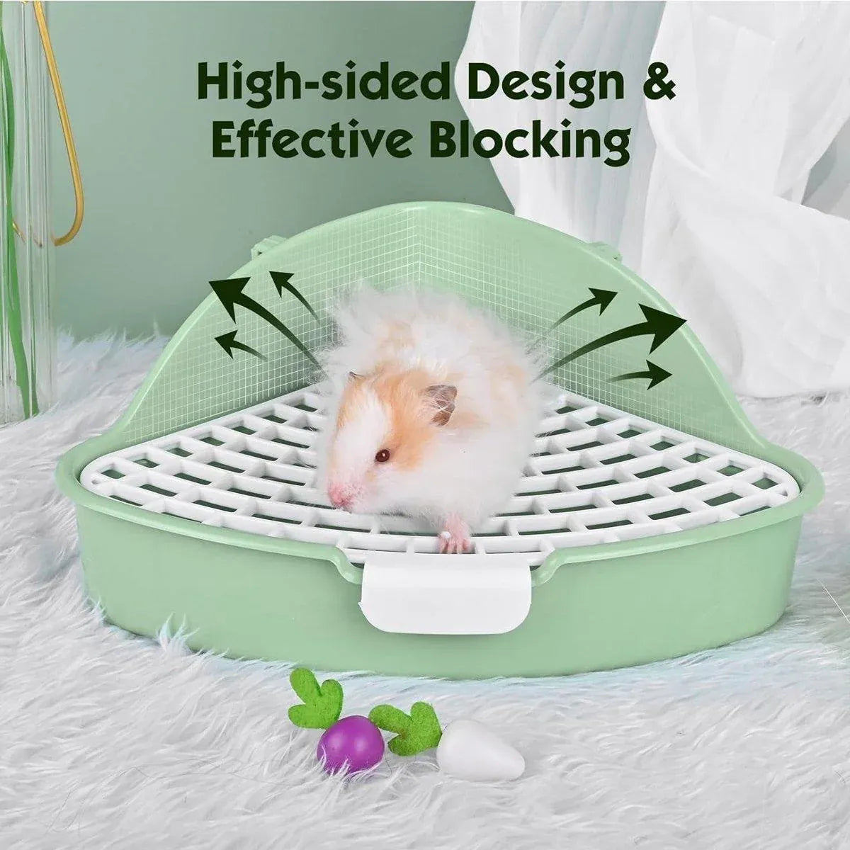 Small Animal Rabbit Toilet & Litter Tray - Green
