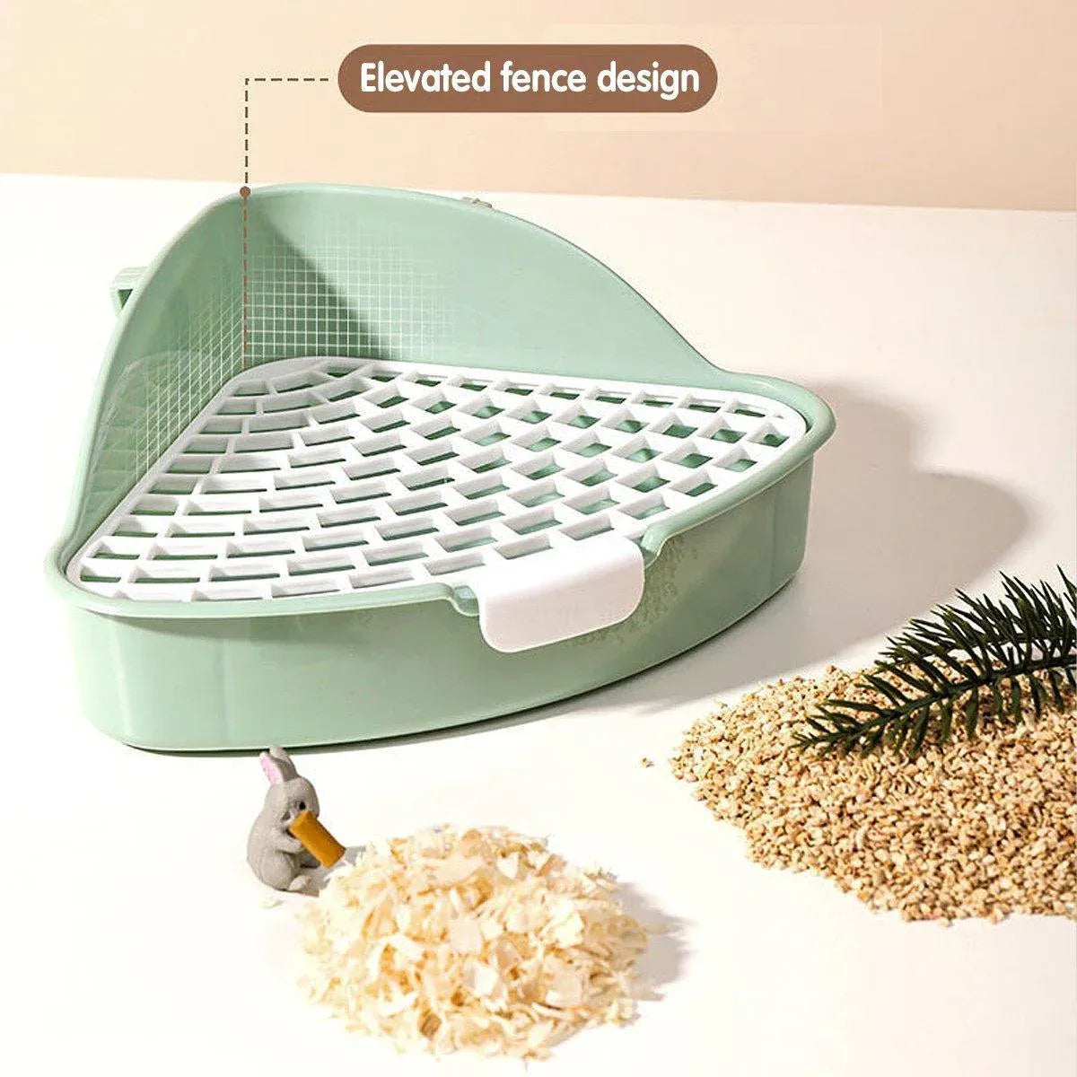Small Animal Rabbit Toilet & Litter Tray - Yellow