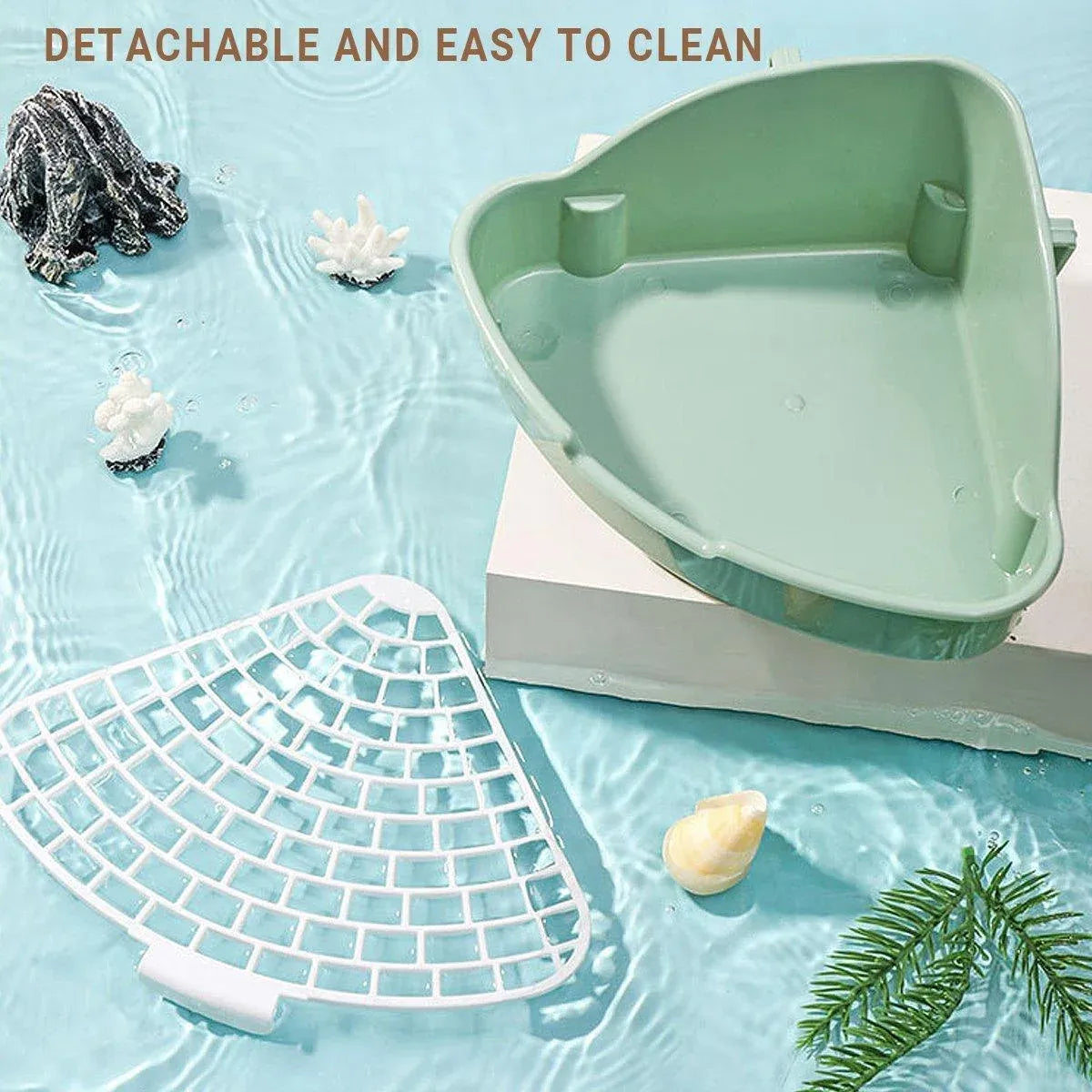 Small Animal Rabbit Toilet & Litter Tray - Yellow