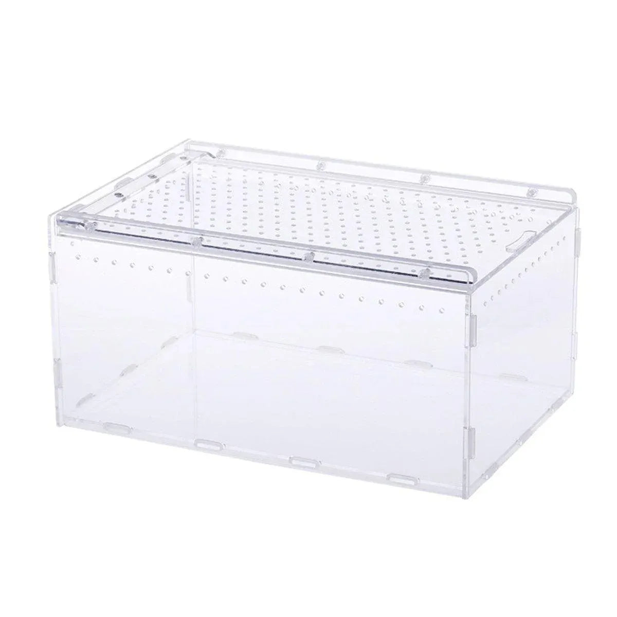 Clear Acrylic Reptile Habitat & Observation Box with Sliding Lid