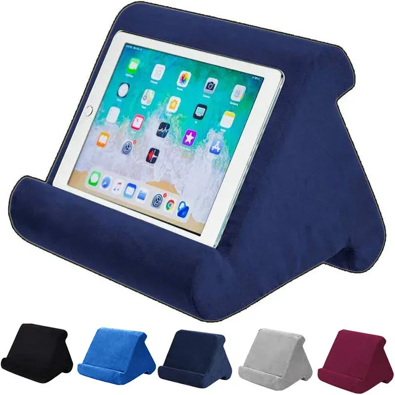 Tablet Pillow Stands For iPad Book Reader Holder Rest Laps Reading Cushion - Grey