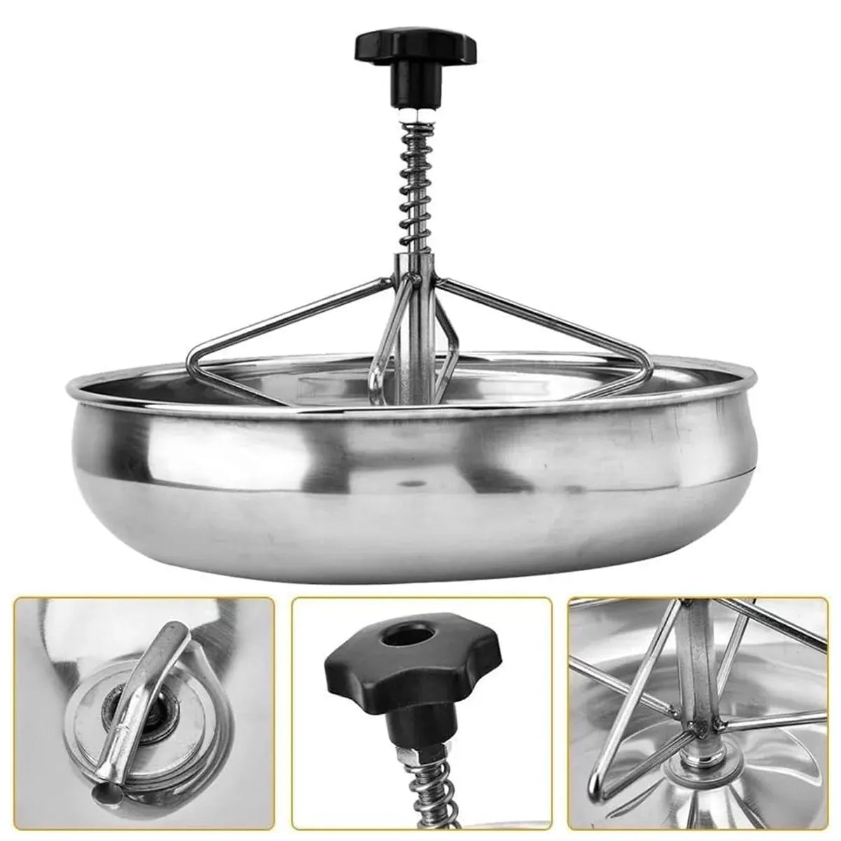 Stainless Steel Piglet Feeding Trough with Five Positions - 32 cm