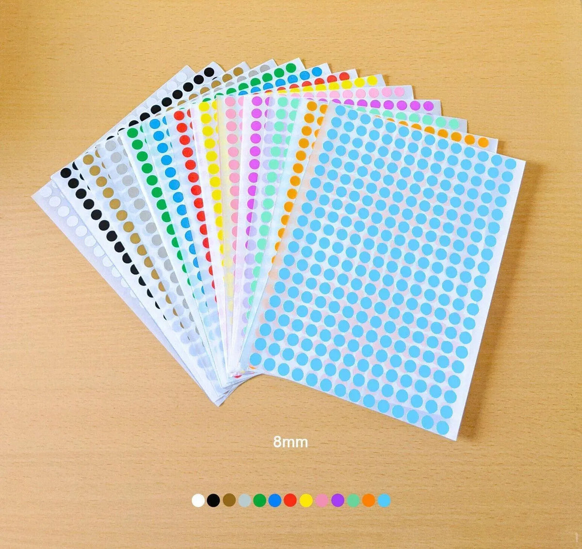 Red Assorted Sizes Colour Sticker Dots Adhesive Round Labels Circular Spot Scrapbook - 100mm*2 Dots