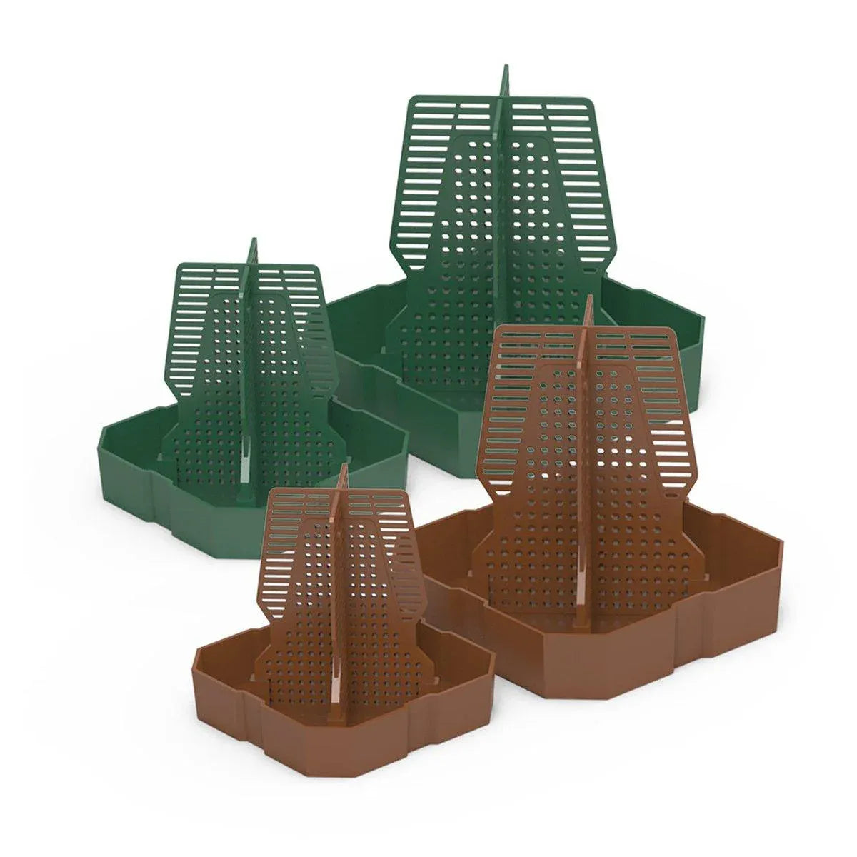 Raised ABS Reptile Live-Feed Bowl - Green, Small